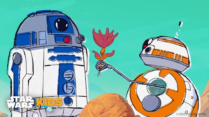 R2-D2 & BB-8 Chased by a Bounty Hunter