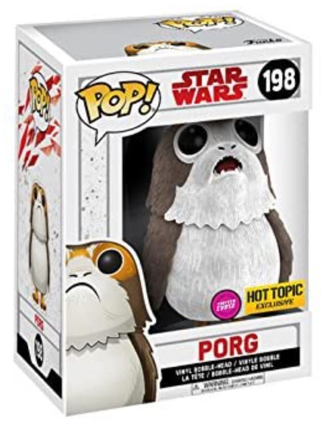 Porg Flocked with Mouth Open Chase