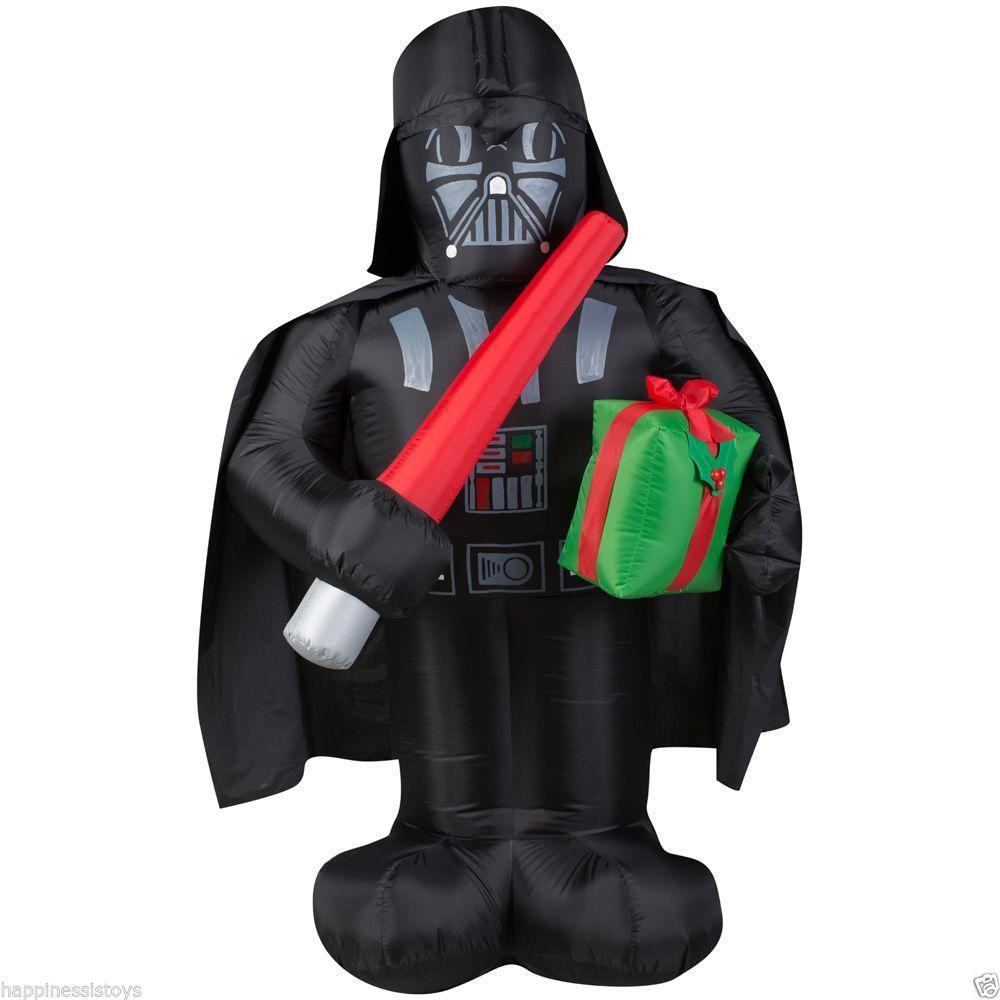 Darth Vader (with Present) - Star Wars Gemmy Airblown Inflatable Yard Figures 