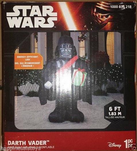 Darth Vader (with Present) - Star Wars Gemmy Airblown Inflatable Yard Figures 