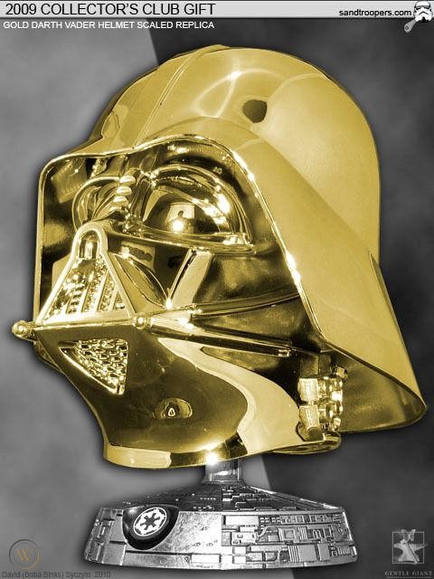 Darth Vader (Gold) - Gentle Giant (Busts) Scaled Helmets , Gentle Giant Premier Guild Exclusive