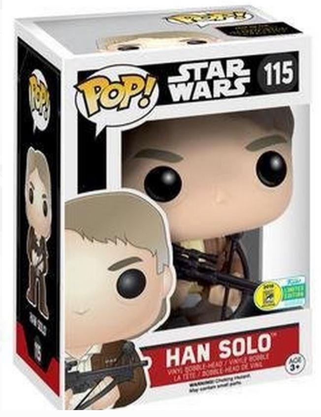 Han Solo with Chewbacca Bowcaster - Star Wars Funko (2016) Basic Pops 115, San Diego ComicCon Exclusive