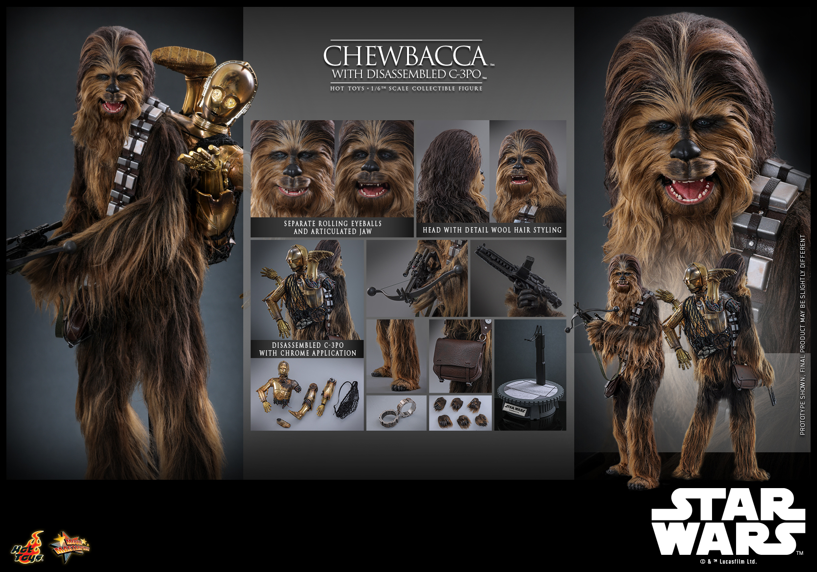 Chewbacca with Disassembled C-3PO
