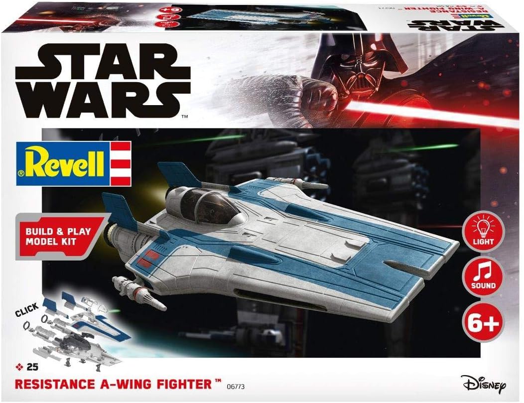 Resistance A-Wing Fighter (Blue) - Star Wars Revell Build and Play Model Kit 06762