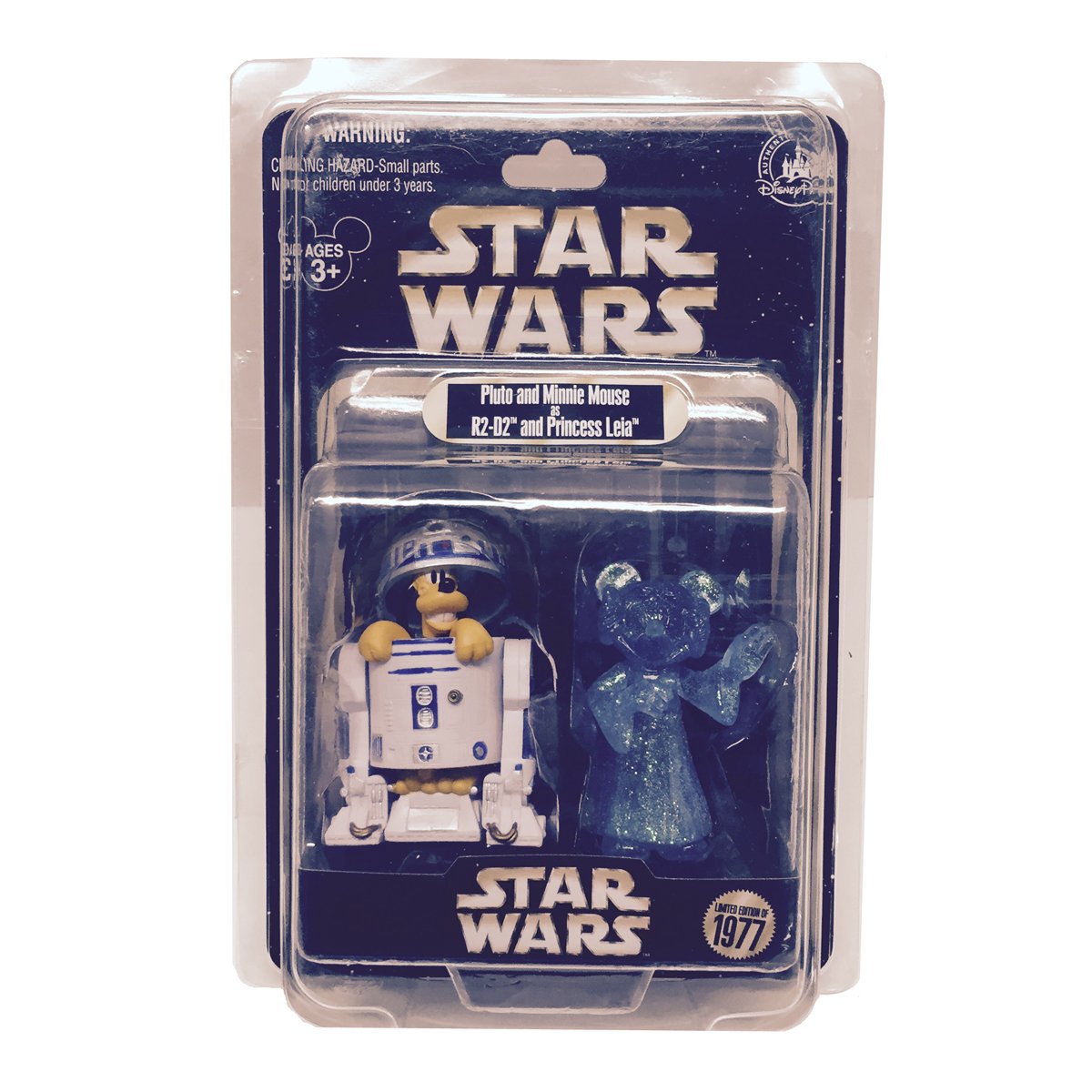 Pluto and Minnie Mouse as R2-D2 and Princess Leia