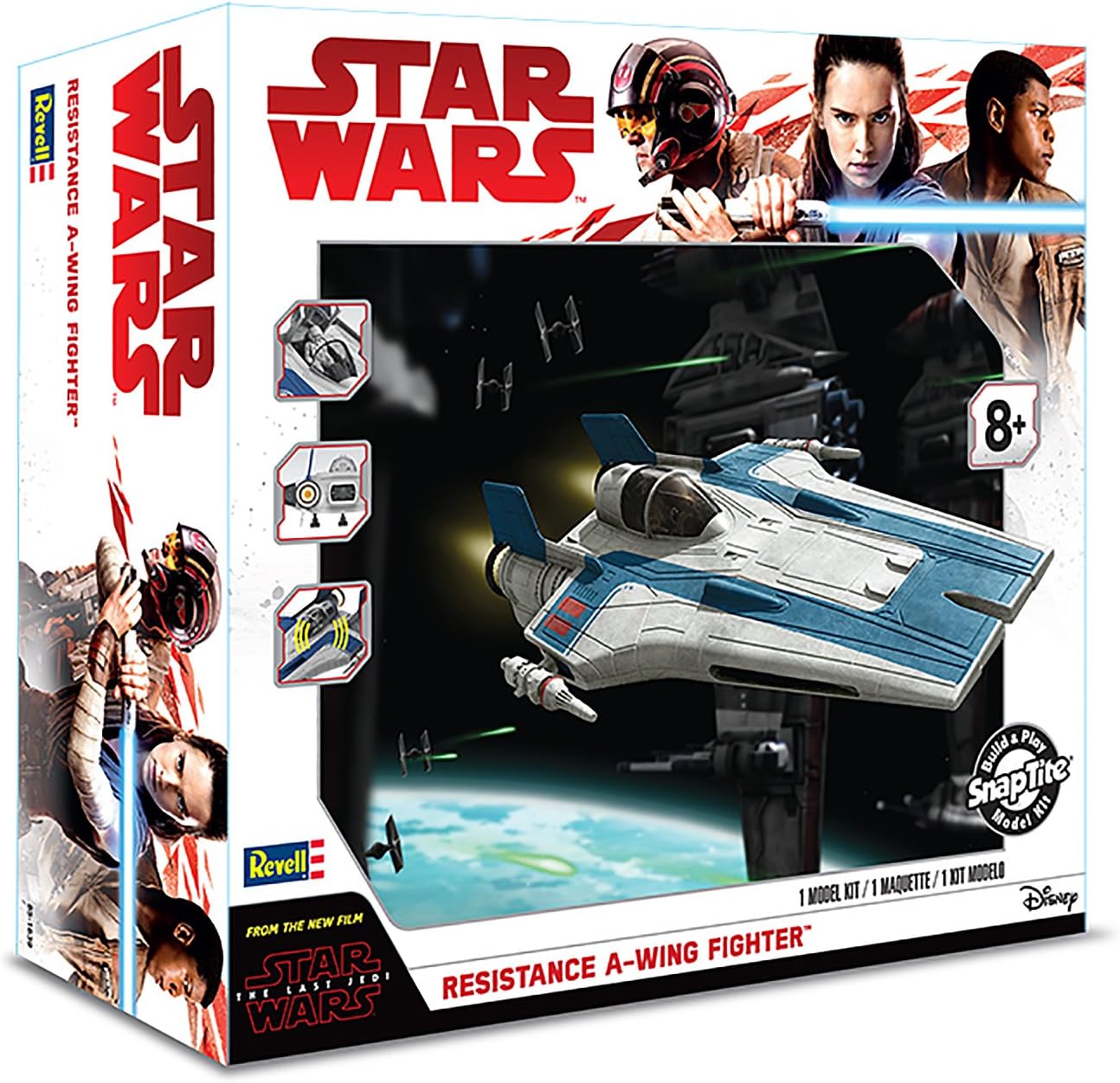 Resistance A-Wing Fighter (Blue) - Star Wars Revell Build and Play Model Kit 06762