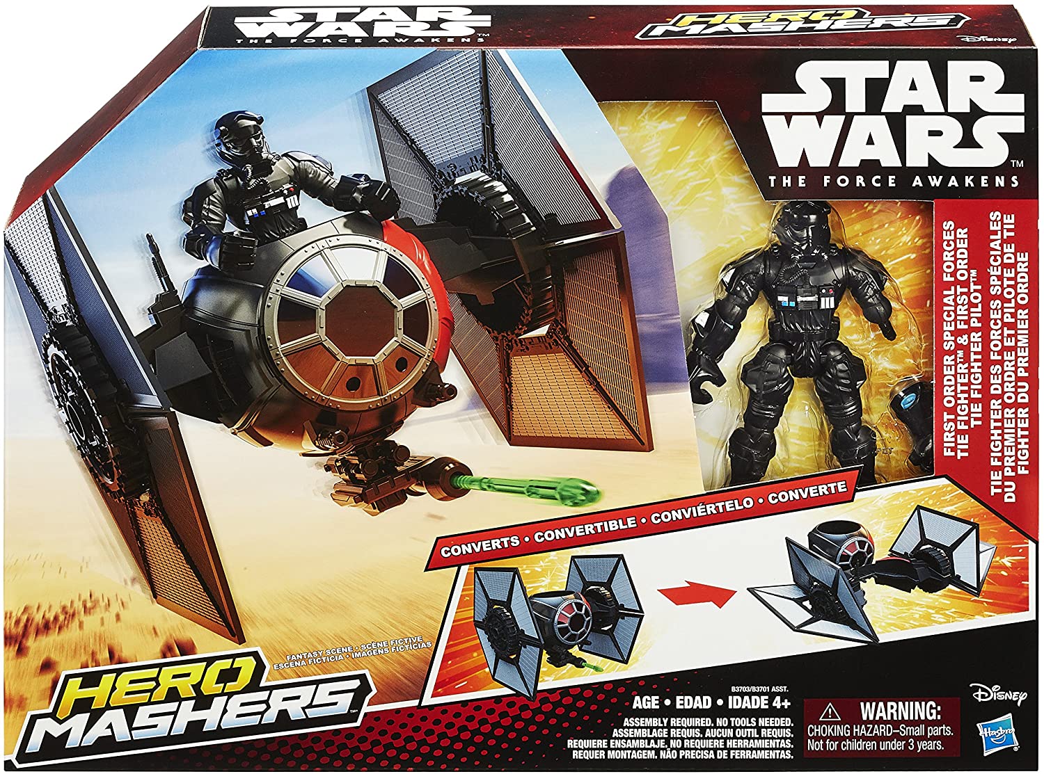 First Order TIE Fighter and Pilot