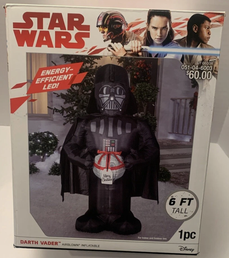Darth Vader (Death Star Gift) - Star Wars Gemmy Airblown Inflatable Yard Figures 