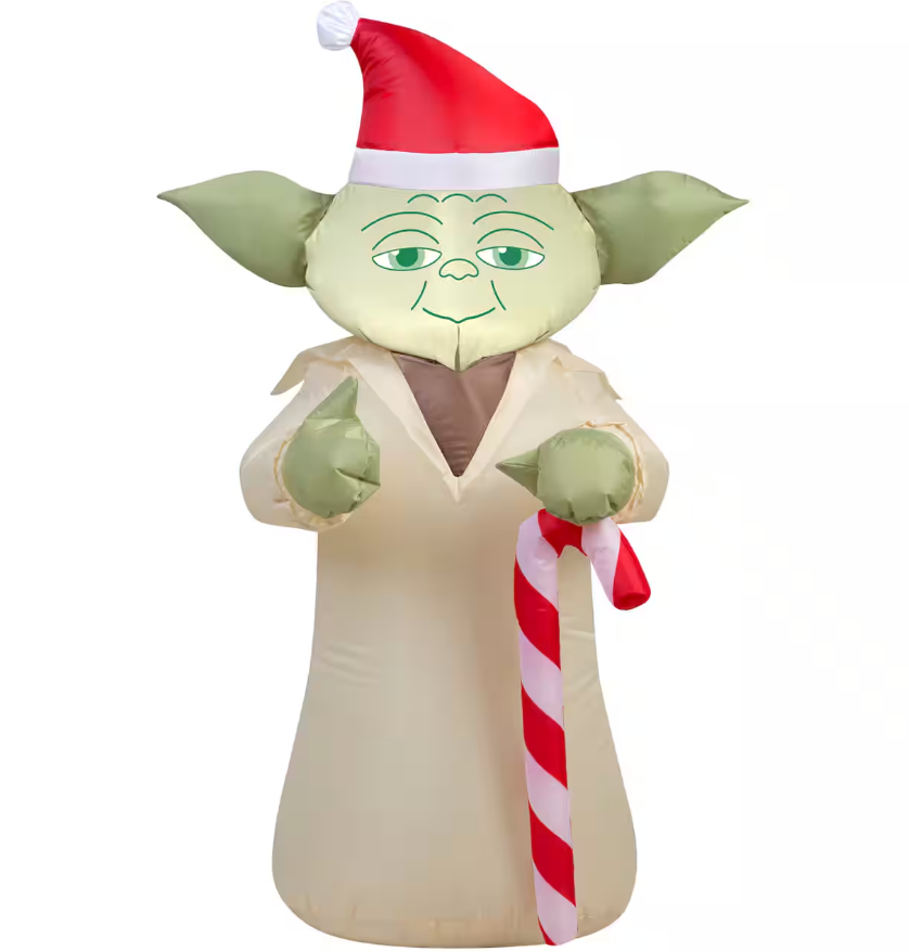 Yoda (Santa Hat Candy Cane)