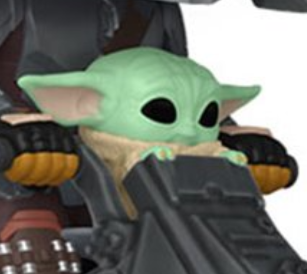 Grogu | Mandalorian with Grogu on AT-RT