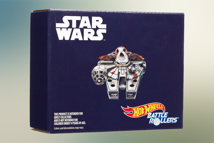 Porg & Millennium Falcon - Star Wars Hot Wheels (Solo) Battle Rollers FTD , San Diego ComicCon Exclusive