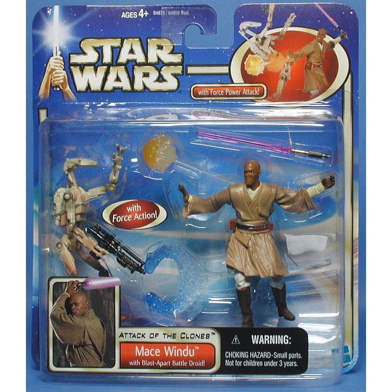 Battle Droid (BlastApart tan) Mace Windu with BlastApart Battle