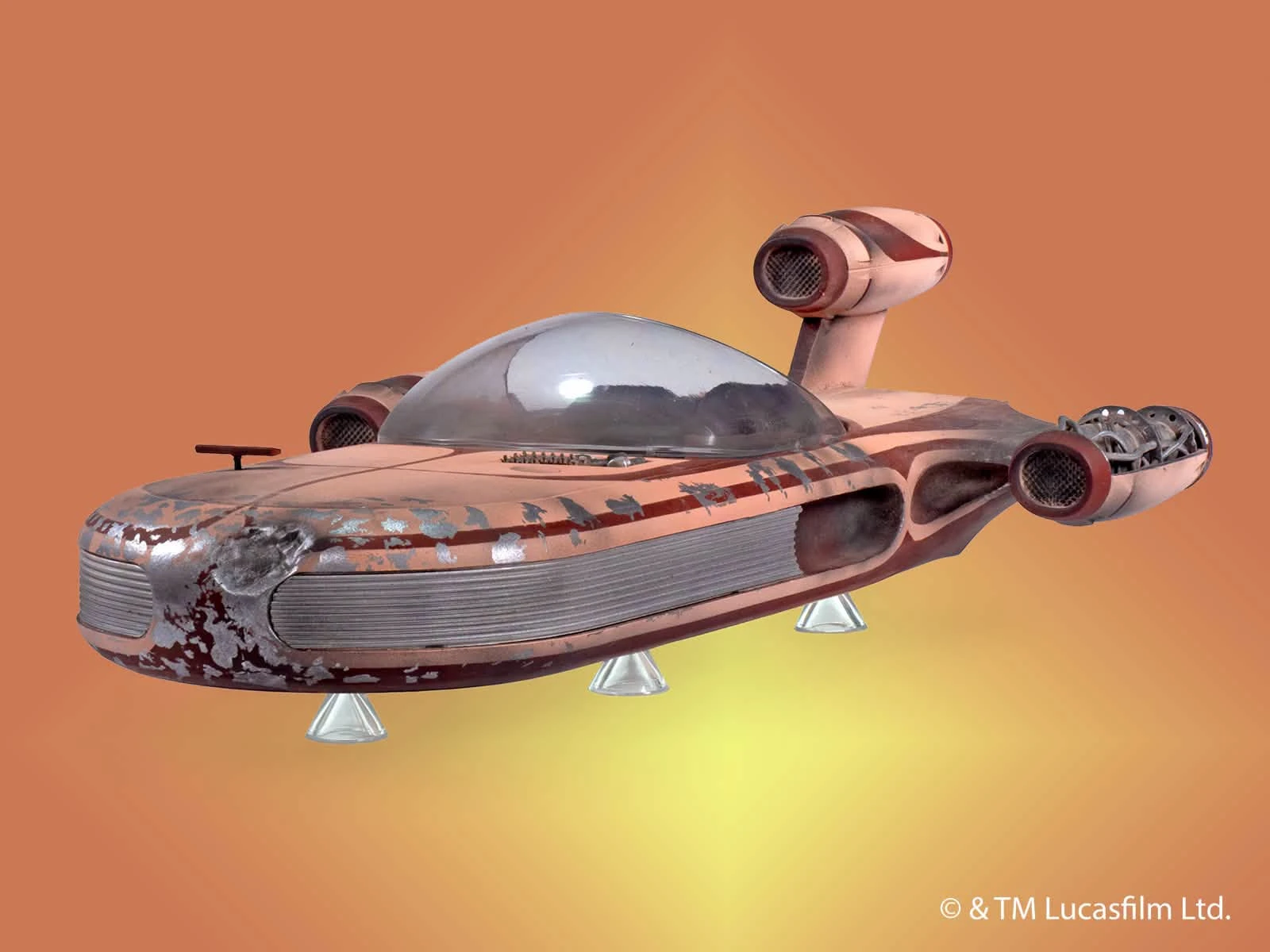 X-34 Landspeeder - Star Wars Round2 Authentic Plastic Model Kit (AMT) 