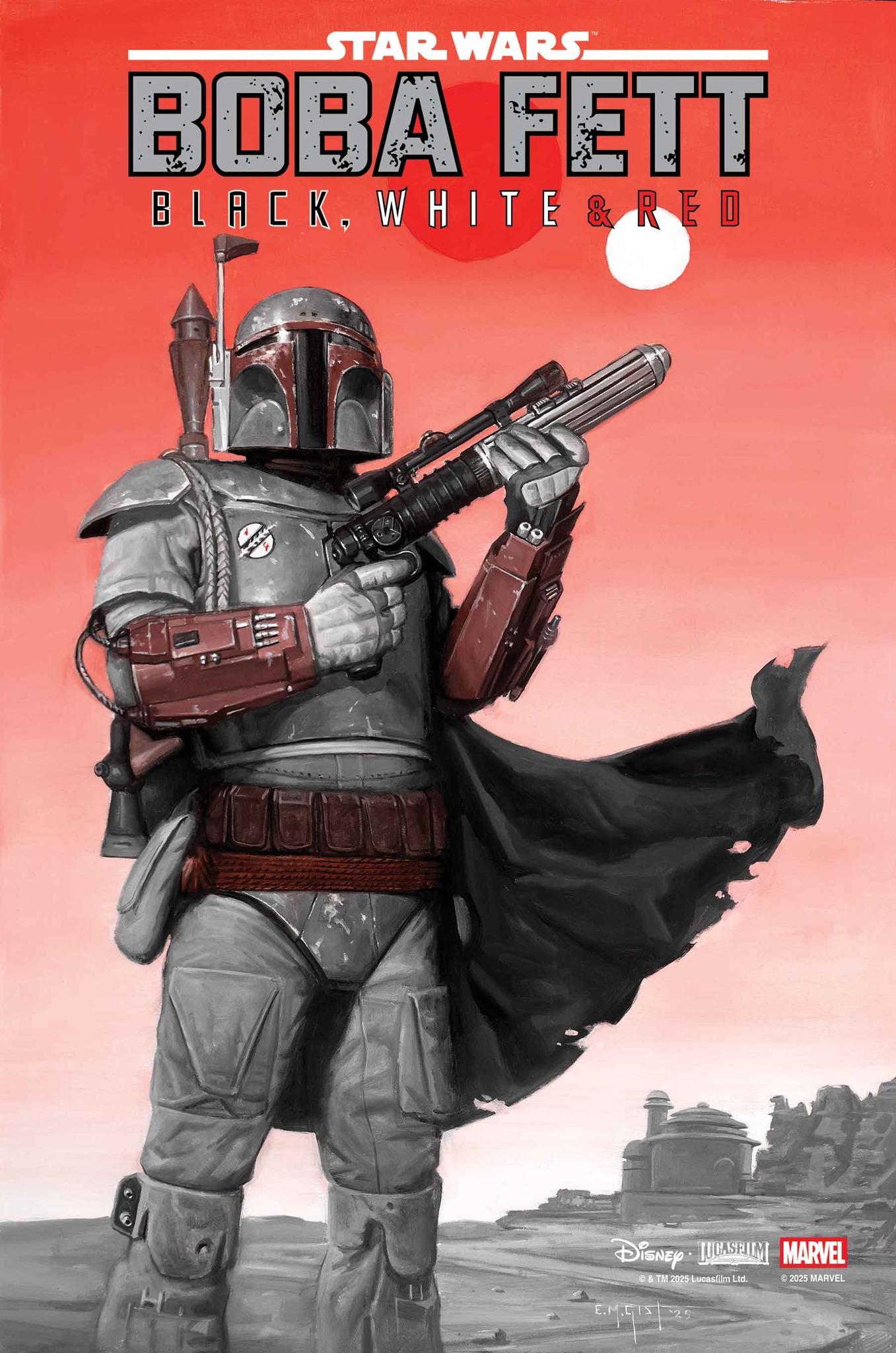 Star Wars Boba Fett Black White and Red 3