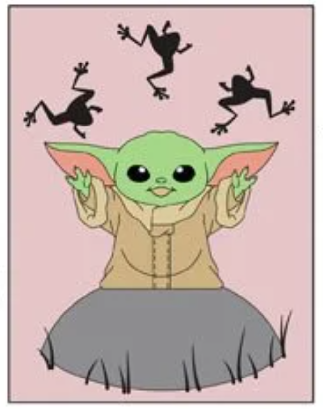 Grogu Frogs Poster | The Mandalorian Series 4